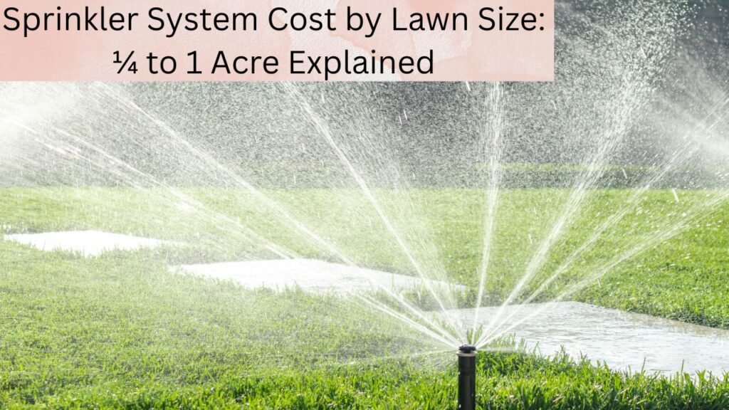 Sprinkler System Cost by Lawn Size: ¼ to 1 Acre Explained 1 Sprinkler System Cost by Lawn Size: ¼ to 1 Acre Explained