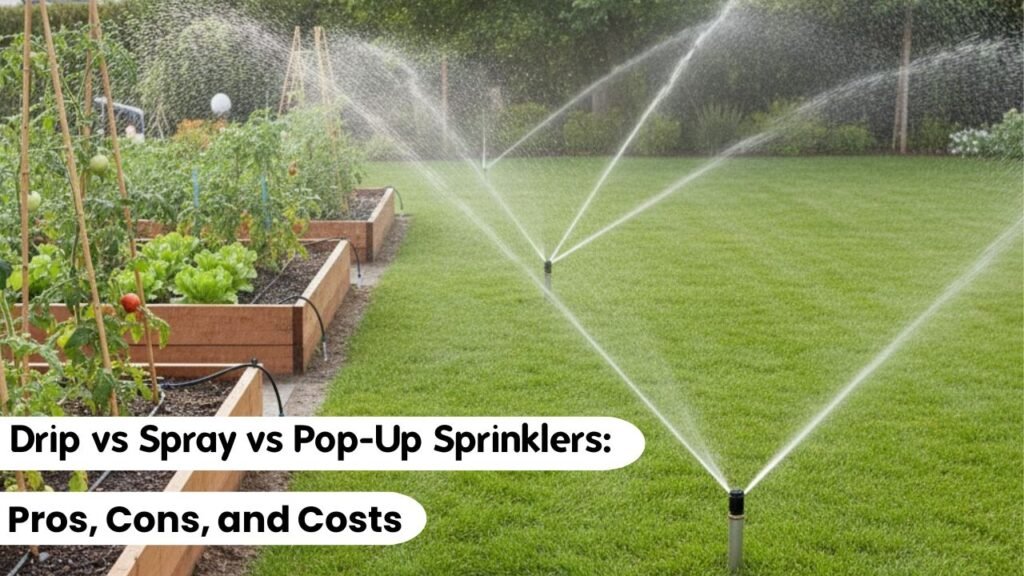 Drip vs Spray vs Pop-Up Sprinklers: Pros, Cons, and Costs
