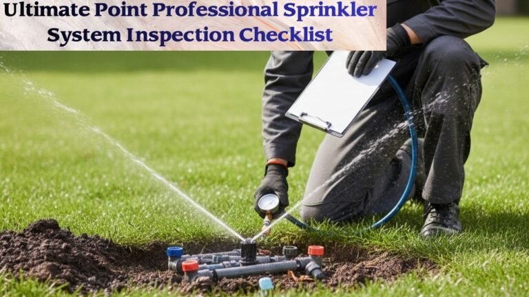 Ultimate Point Professional Sprinkler System Inspection Checklist