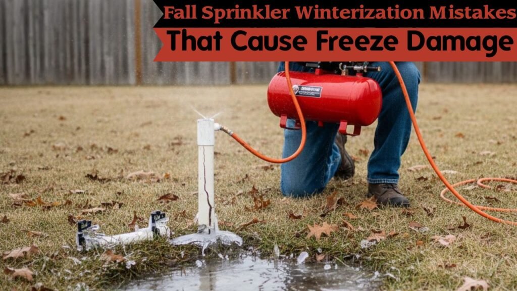 Fall Sprinkler Winterization Mistakes That Cause Freeze Damage