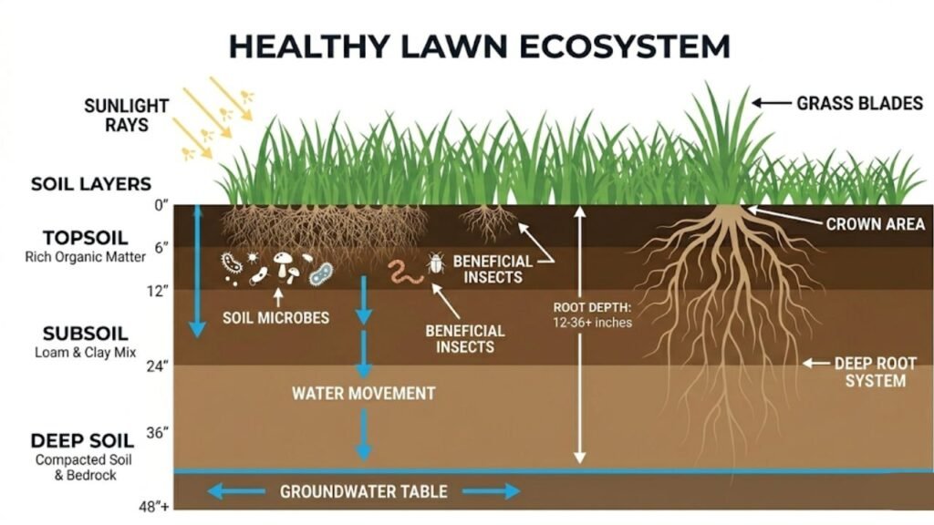 Healthy Lawn Ecosystem