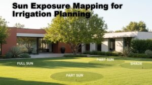 Sun Exposure Mapping for Irrigation Planning